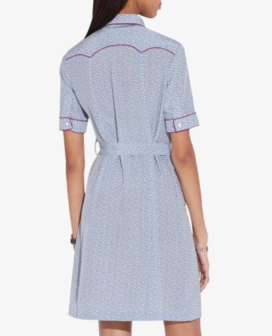  COACH - Đầm mini sơ mi ngắn tay Star Print 