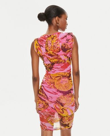  PINKO - Đầm sát nách mini cổ V phom ôm Androgeo 