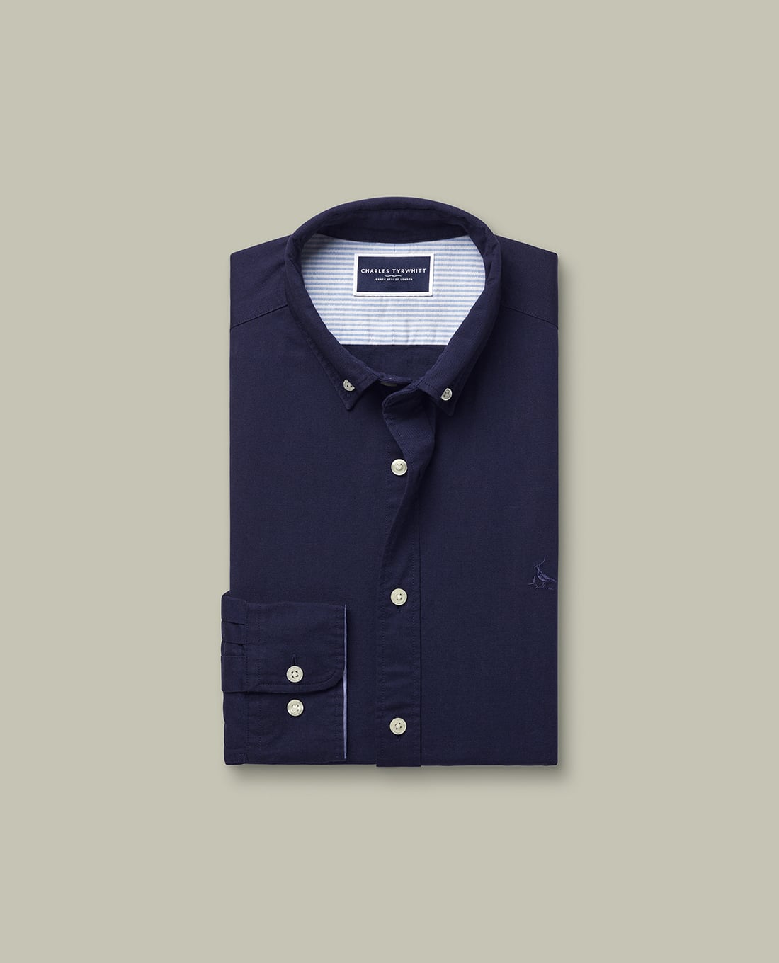 CHARLES TYRWHITT - Áo sơ mi nam cổ bẻ tay dài Oxford