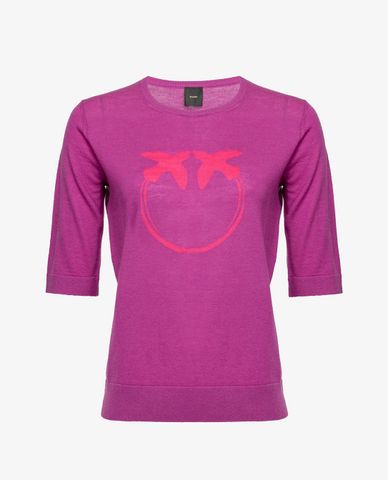  PINKO - Áo sweater nữ tay lỡ cổ tròn Fashion 