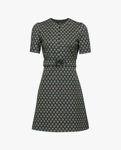  PINKO - Đầm mini ngắn tay phom chữ A Ambre 