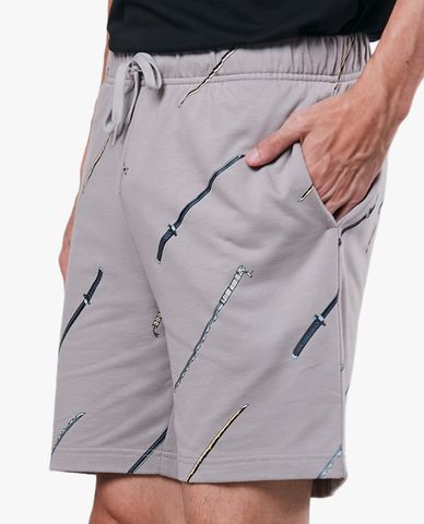  SKECHERS - Quần short tập luyện nam ngang gối Demon Slayer 