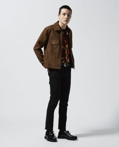  THE KOOPLES - Áo khoác da nam Suede Effect 