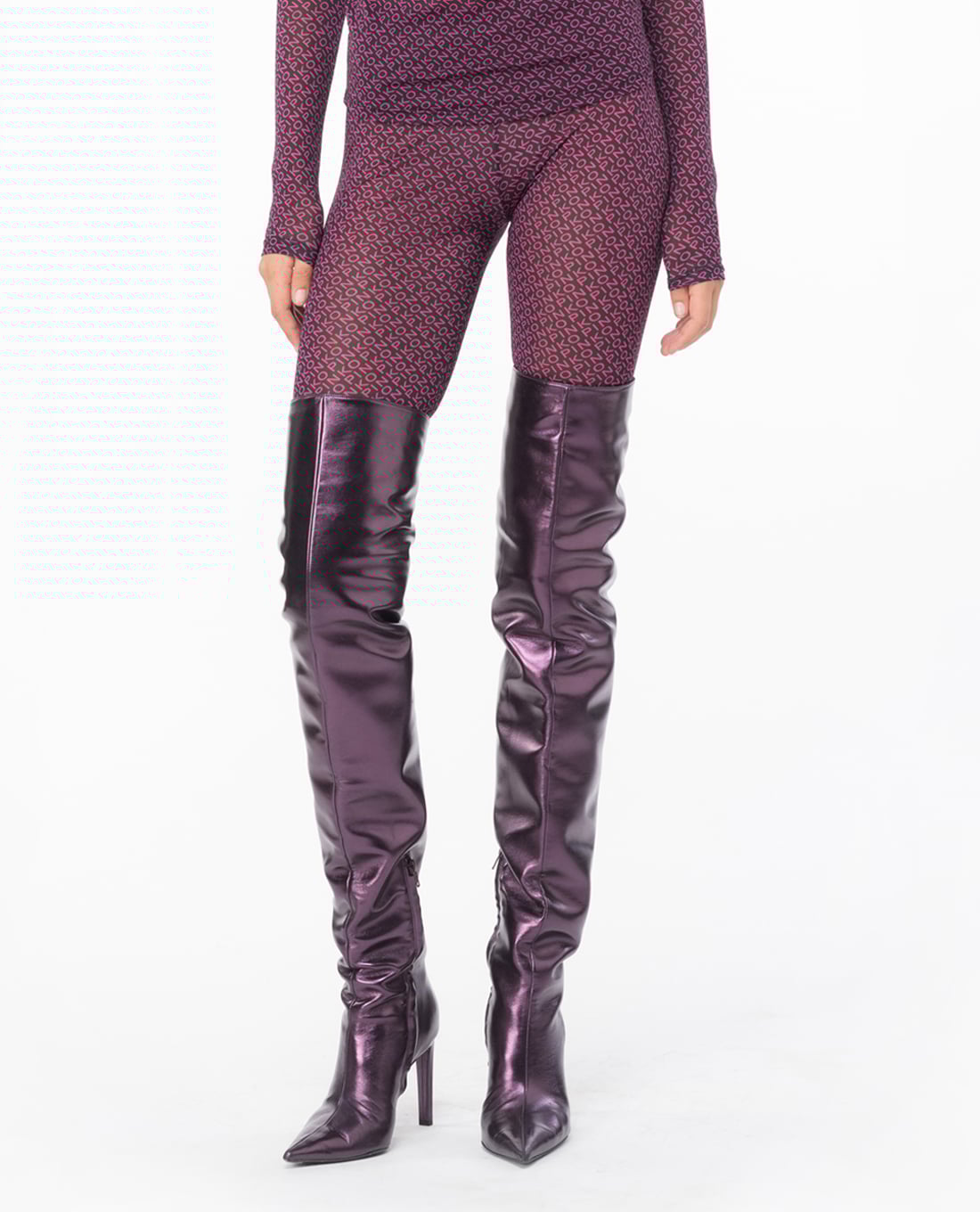 PINKO - Quần leggings nữ hoạ tiết Ginseng