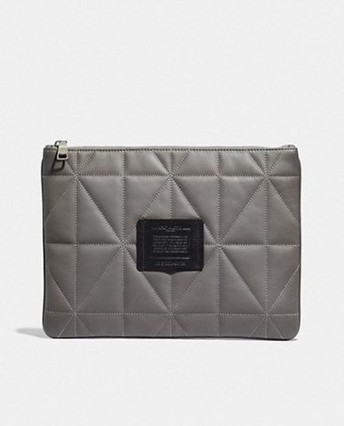  COACH - Túi da nam khổ lớn đa chức năng Pouch With Quilting 