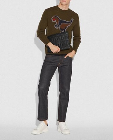  COACH - Túi da nam khổ lớn đa chức năng Pouch With Quilting 