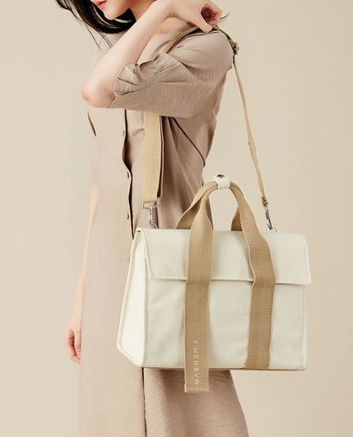  Marhen.J - Túi đeo vai nữ chữ nhật nắp gập Roy Neutral 