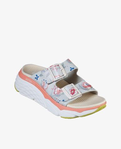  SKECHERS - Dép nữ quai ngang Max Cushioning Wild Flower 