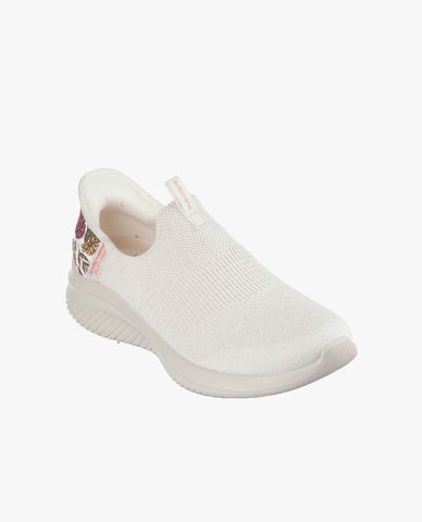  SKECHERS - Giày slip on nữ phối họa tiết New Wings 