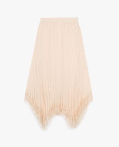  THE KOOPLES - Chân váy midi Long Pleated With Lace 