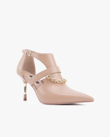  NINE WEST - Giày cao gót nữ bít mũi phối xích Marsel 