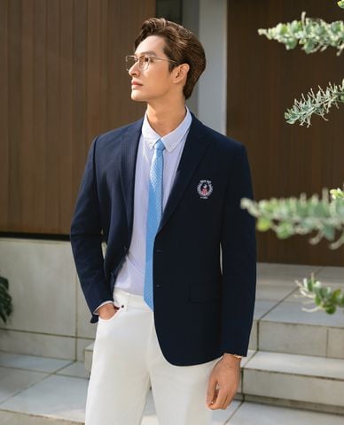  BEVERLY HILLS POLO CLUB - Áo khoác blazer nam cài nút thanh lịch 