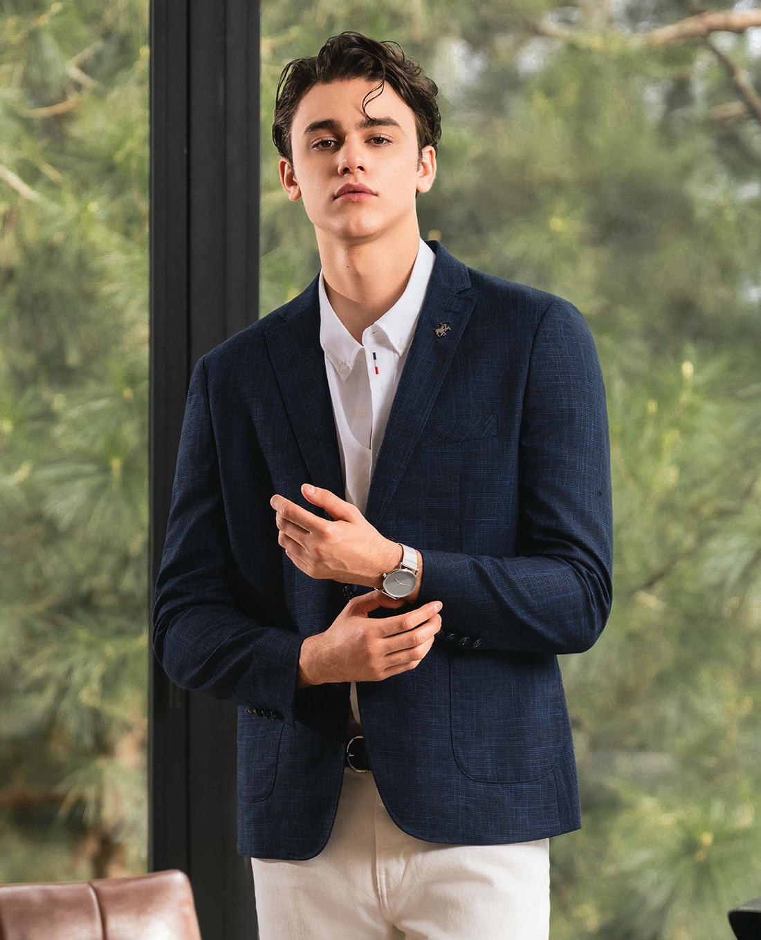 BEVERLY HILLS POLO CLUB - Áo khoác blazer nam tay dài cài nút tinh tế