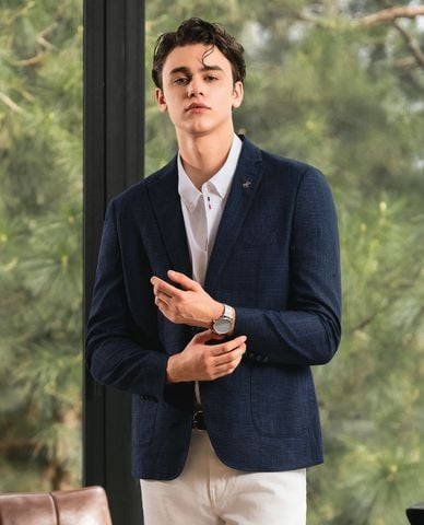  BEVERLY HILLS POLO CLUB - Áo khoác blazer nam tay dài cài nút tinh tế 