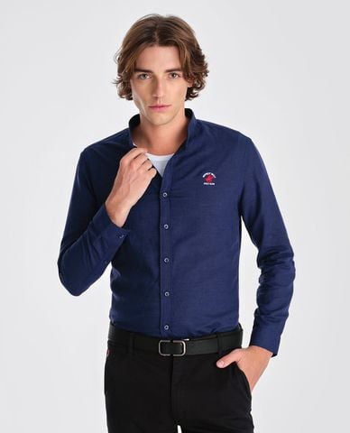  BEVERLY HILLS POLO CLUB - Áo sơ mi nam cổ trụ tay dài sang trọng 