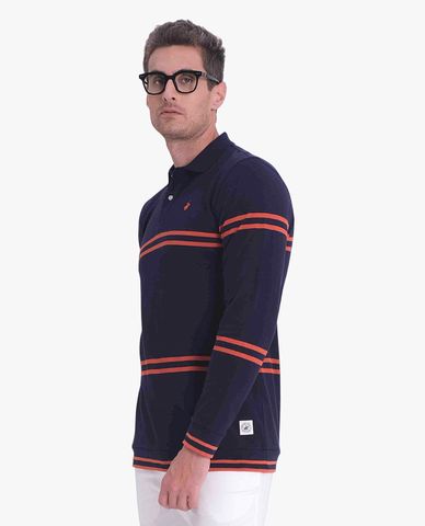  BEVERLY HILLS POLO CLUB - Áo polo namtay dài kẻ sọc thời trang 