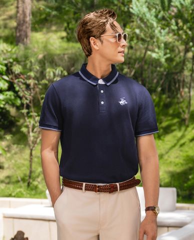 BEVERLY HILLS POLO CLUB - Áo polo nam cổ bẻ tay ngắn thời trang 