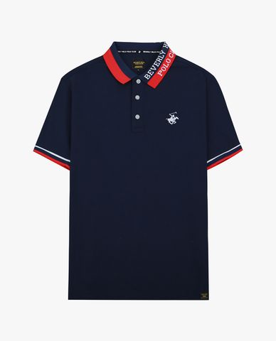  BEVERLY HILLS POLO CLUB - Áo polo nam cổ bẻ tay ngắn thời trang 