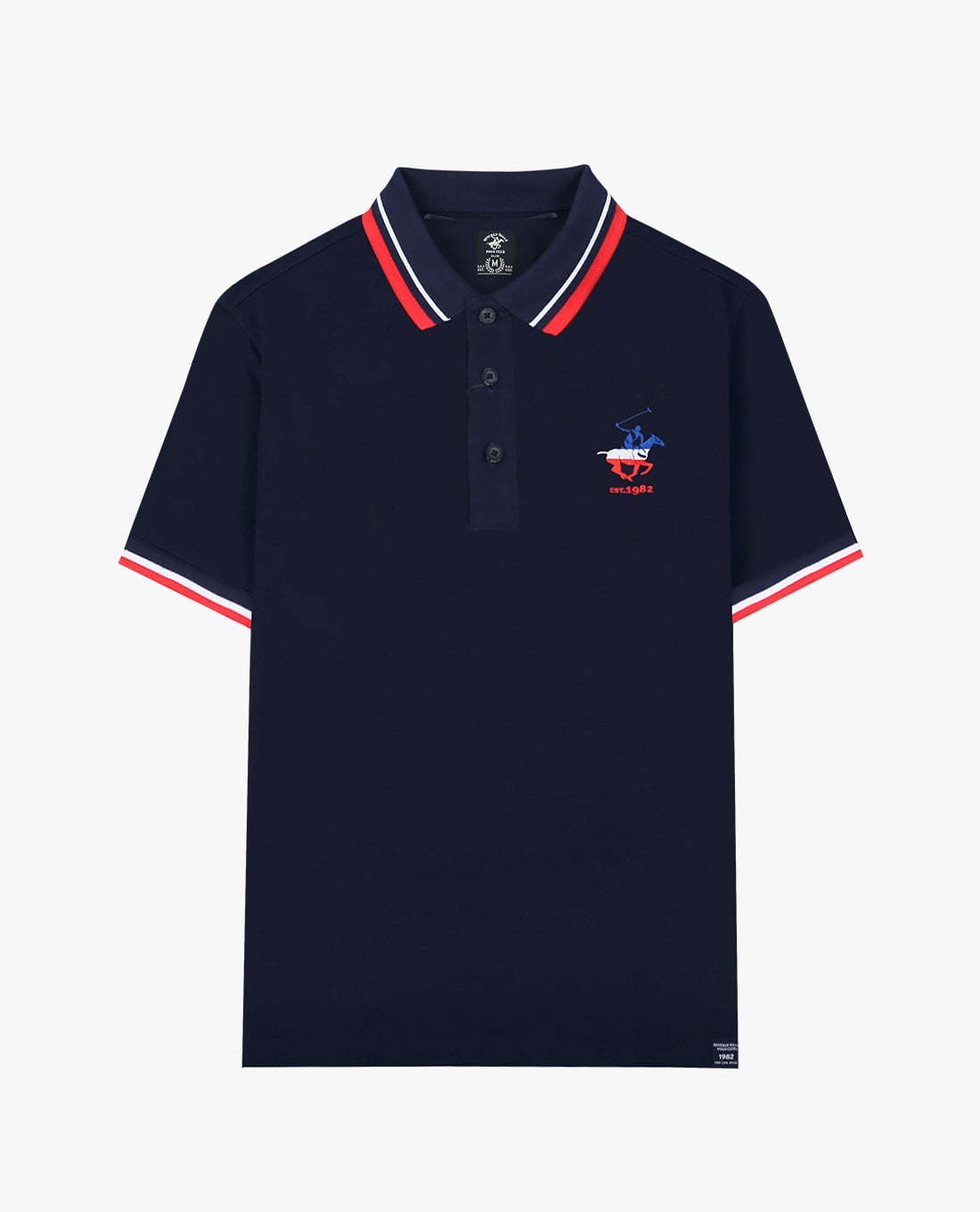 BEVERLY HILLS POLO CLUB - Áo polo nam cổ bẻ tay ngắn trẻ trung