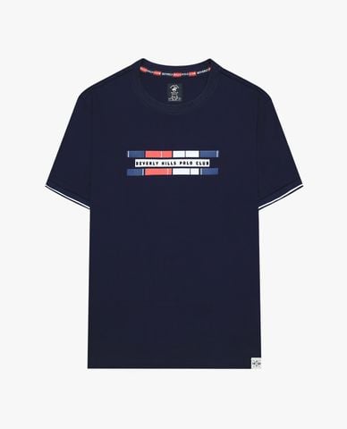  BEVERLY HILLS POLO CLUB - Áo thun nam cổ tròn tay ngắn trẻ trung 