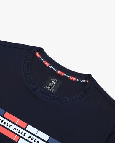  BEVERLY HILLS POLO CLUB - Áo thun nam cổ tròn tay ngắn trẻ trung 