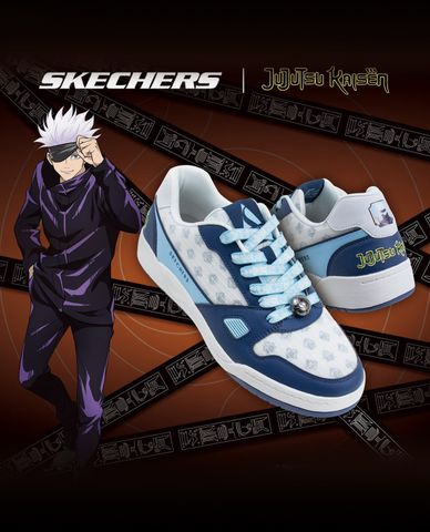 SKECHERS - Giày sneakers nữ cổ thấp Jujutsu Kaisen Koopa 