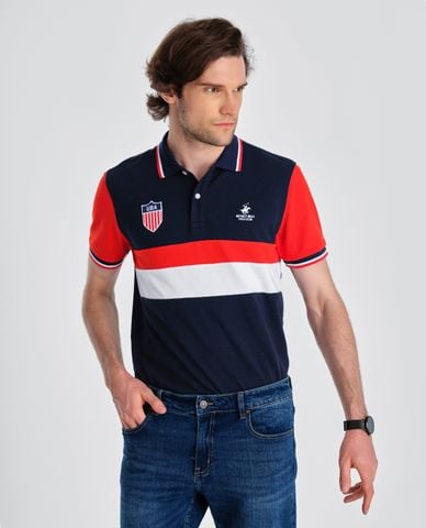  BEVERLY HILLS POLO CLUB - Áo polo nam cổ bẻ tay ngắn thời trang 