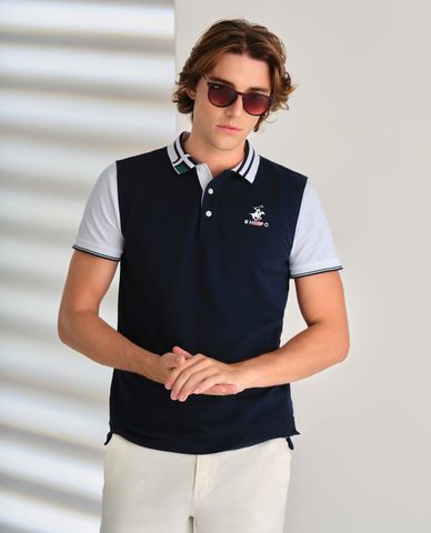  BEVERLY HILLS POLO CLUB - Áo polo nam cổ bẻ tay ngắn thời trang 