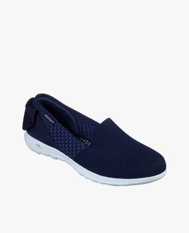  SKECHERS - Giày slip on nữ phối nơ Go Walk Lite 