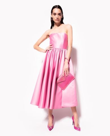  PINKO - Đầm xếp li midi cúp ngực Aminga 