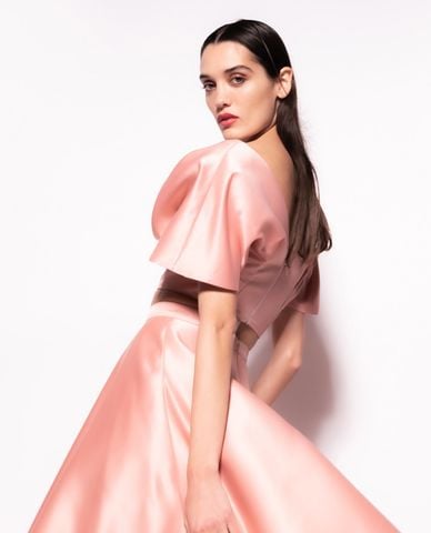  PINKO - Áo croptop nữ tay ngắn Temperly 