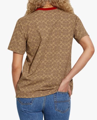  COACH - Áo thun nữ cổ tròn ngắn tay Disney X Coach Mickey Mouse & Friends 