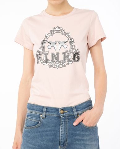  PINKO - Áo thun nữ cổ tròn tay ngắn Bussolotto 