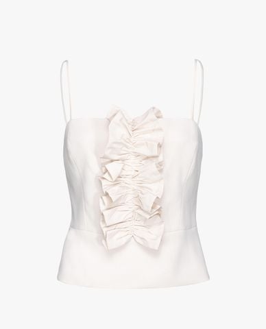  PINKO - Áo hai dây nữ xếp nếp thời trang Multiplettro 