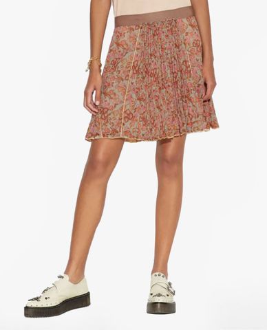  COACH - Chân váy mini xếp li Floral Pleated 