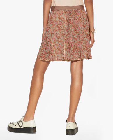  COACH - Chân váy mini xếp li Floral Pleated 