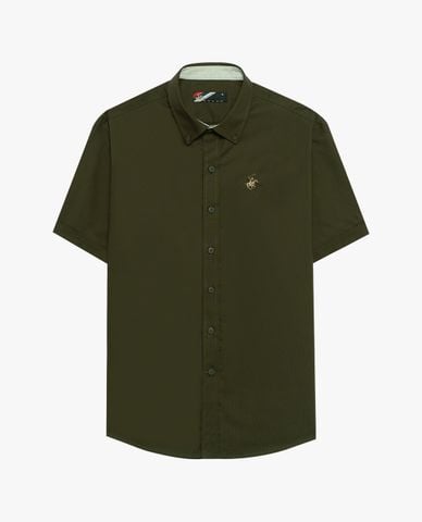  BEVERLY HILLS POLO CLUB - Áo sơ mi nam cổ bẻ tay ngắn hiện đại 