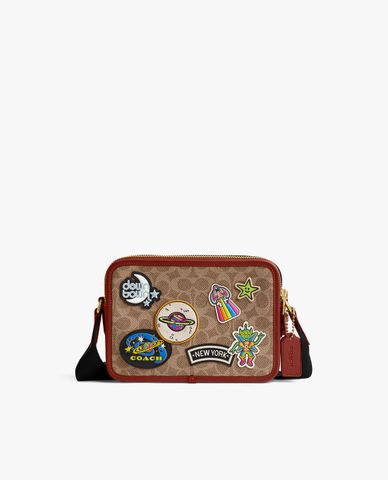  COACH - Túi đeo chéo nam chữ nhật Charter Signature 24 