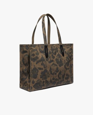  COACH - Túi tote nam chữ nhật 42 Rainbow Signature Rexy 