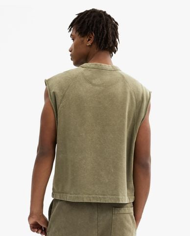  COACH - Áo sát nách nam cổ tròn phối logo năng động 