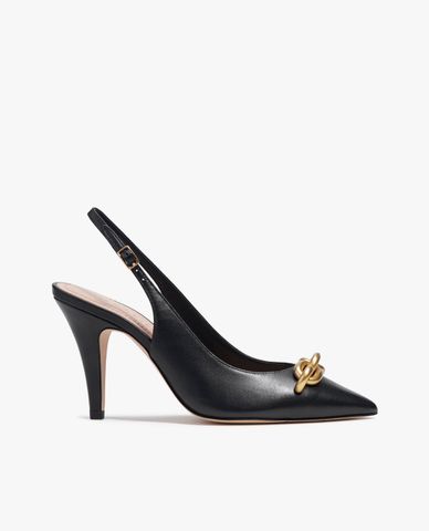  COACH - Giày cao gót nữ bít mũi phối mắc xích cá tính 