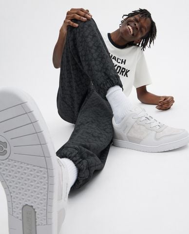  COACH - Giày sneakers nam cổ thấp C201 In Signature Canvas 
