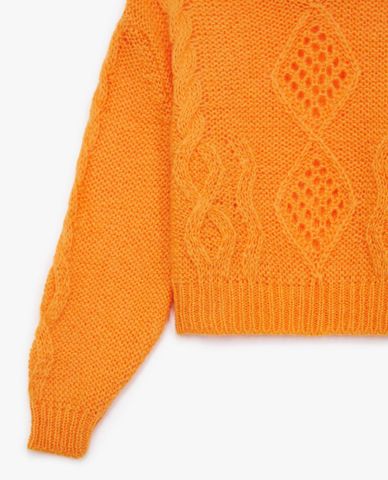  THE KOOPLES - Áo sweater nữ cổ tròn tay dài thời trang 