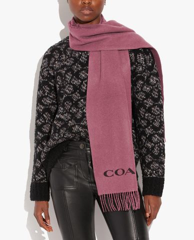  COACH - Khăn choàng nữ chữ nhật Reversible Signature Cashmere Muffler 