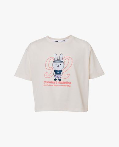  SKECHERS - Áo thun bé gái cổ tròn tay ngắn Comfort Athletic 