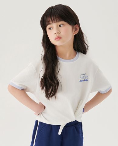  FILA - Áo thun bé gái phối viền Summer 