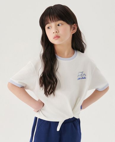  FILA - Áo thun bé gái phối viền Summer 