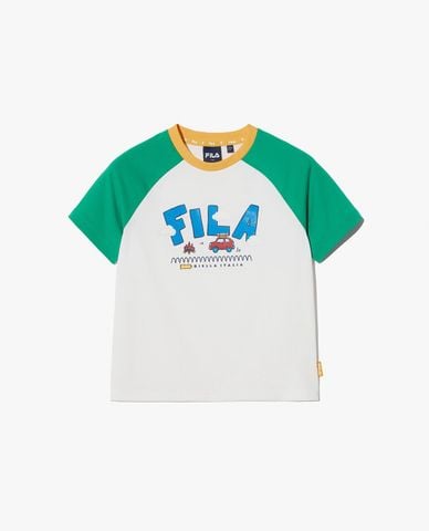  FILA - Áo thun trẻ em Travel Club Color Block 