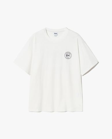  FILA - Áo thun unisex cổ tròn tay ngắn Sailing Flag Graphic 
