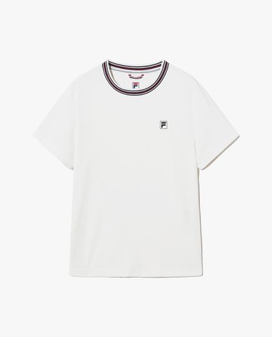  FILA - Áo thun nữ cổ tròn tay ngắn Tennis Henley 